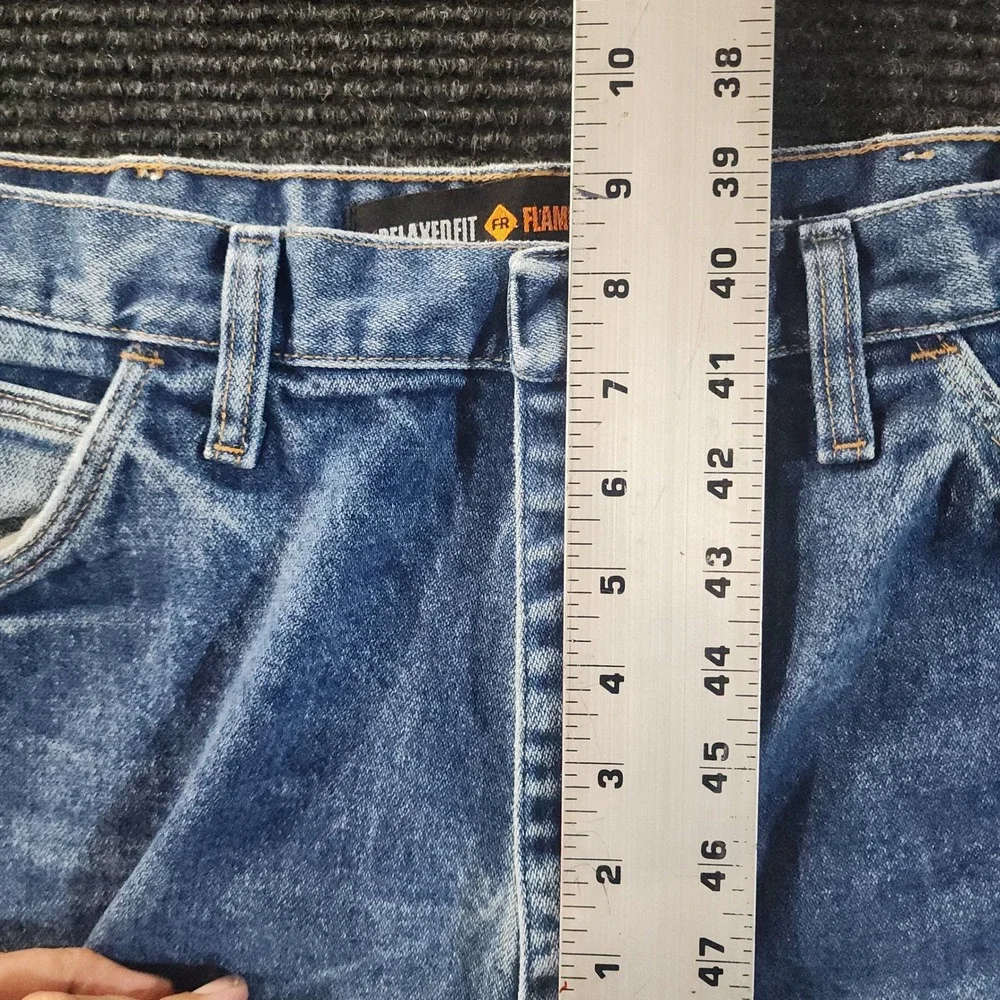 Wrangler FR Flame Resistant Relaxed Fit Jeans Blue FR31MWZ 36x34 Mens